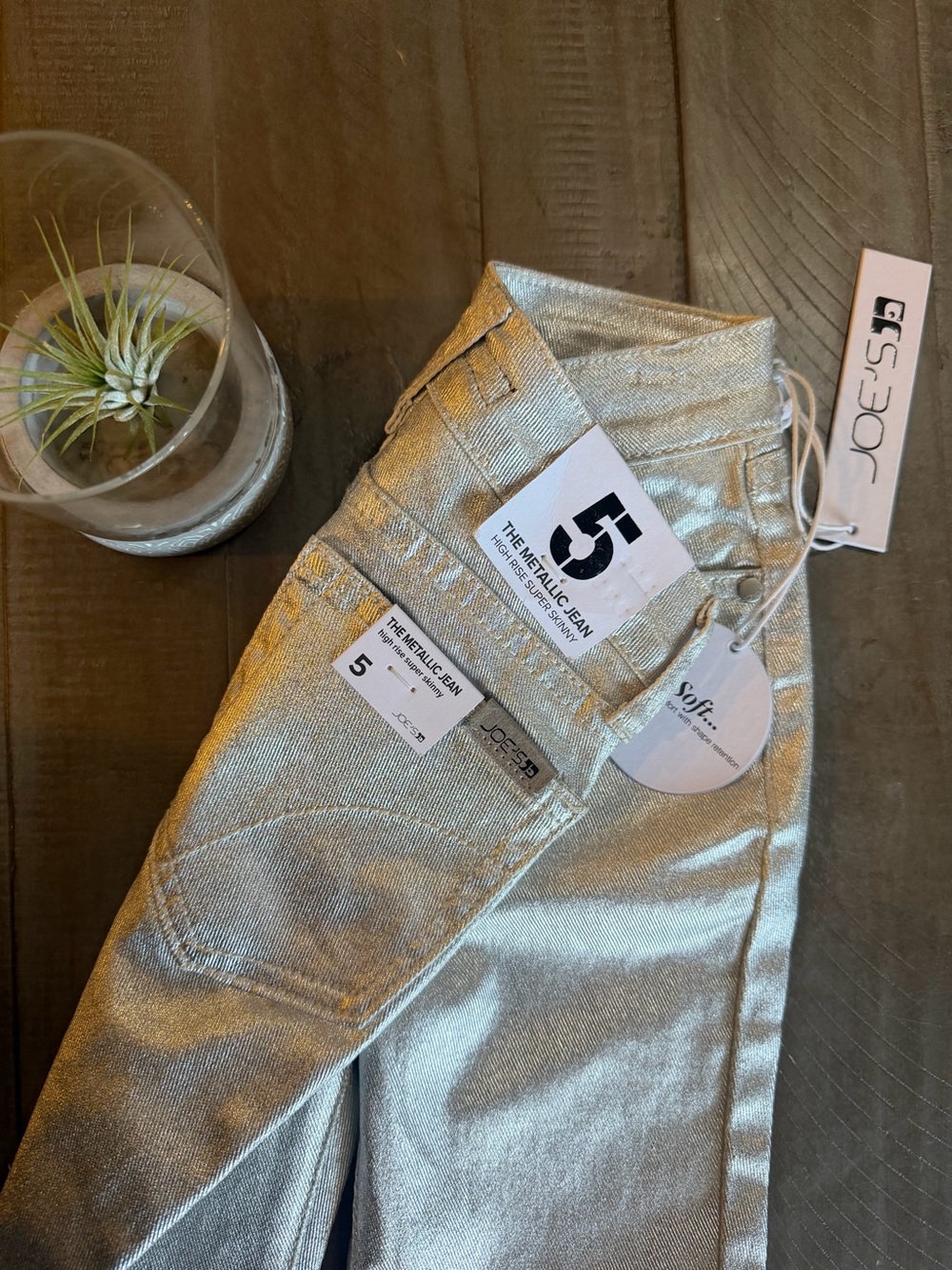 Joe's Jeans Metallic Kids Jeans in Silver